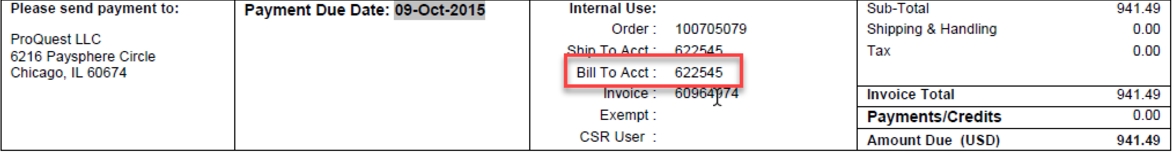 ProQuest Invoice Portal Registration